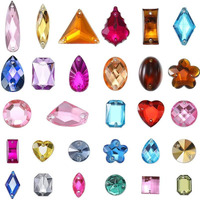 Diy Crafts 40 Pcs, Champagne, Sewing Gems Acrylic Sewing Crystal Mixed Shapes Sew On Rhinestones With 2 Holes For Clothes Sewing B(40 Pcs, Champagne)