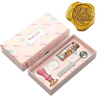 Oytra Wax Seal Wooden Stamp Decoration Kit With Wax Seal Melting Tools Set For Envelope Letter