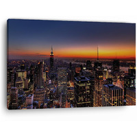 Truecanvas New York Skyline, Wooden Framed Canvas Paintings For Home Decor | Bedroom, Living Room,Wall Decoration | Wall Art Painting, Ct0311, Size 16 X 24 In