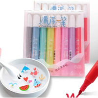 Neeyati Pack Of 8 Pcs Water Based Neon Ink Floating Pens, Drawing Kit Set With Magical Markers, Educational Doodle Toy