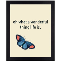 Interio Crafts Beautiful Positive Life Motivational Quote Framed Wall Poster, Inspirational Poster, Black (Frame Size :13"X10" Inches)