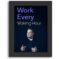 Dmcreativitycraft Elon Musk Motivational Wall Frames Framed Posters For Office, 9.5 X 12.5 Inches, Matt Laminated Poster With 1 Inch Black Photo Frame Quotes Living, Study And Desk Decoration