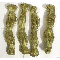Omx, 1Mm Metallic Round Eco-Friendly Rubber Stretch Elastic Cord Bands Rope Jewelry Bracelets Strings For Garment, Craft Making Gift Wrapping (Total 260 Mtr, All Golden)