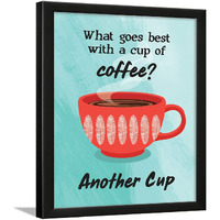 Chaka Chaundh - Coffee Poster Frame - Kitchen Quotes Wall Frames Decor - Coffee Quotes Wall Frames - Coffee Posters For Wall With Frame - Quotes Wall Frames For Dining Room -Food Quotes Frames For Home & Cafe (13.6 X 10.6 Inches)