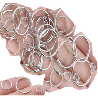 Diy Crafts 50X Pcs, Nickel Silver, 6/10/15Mm Double Loop Jump Rings Small Key Chain Rings Round Metal Split Rings For Keys Organization (50X Pcs, Nickel Silver)
