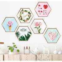 Jaamso Royals Tropical Plants Pattern Frame Vinyl Film Self Adhesive Wallsticker (60 Cm X 90 Cm)