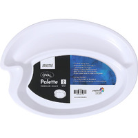 Brustro Artists  Small Egg Shaped Peel Off Painting Palette For Watercolour And Acrylic Paint 24X19 Cm - (Pack Of 2)
