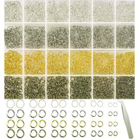 Diy Crafts Swivel Clasps Set Metal Lanyard Snap Hook, Includes Lobster Claw Clasps Keychain Rings Open Rings Eye Screws Pins For Jewelry Choice Colors, Pcs (50 Only Jump Rings, Antique Bronze)