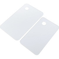 Kabeer Art 2Pc Clear Transparent Acrylic Rectangle Shape Drawing Palette Of 12 X 7 Inch And 10 X 6 Inch Size