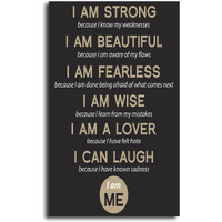 Pixelartz Wall Poster - I Am Strong - Motivational - Hd Quality Poster
