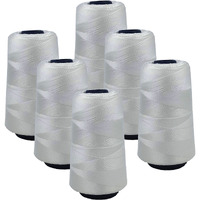 Aakriti Nylon Thread For Beads And Jewellery Making (White)/ Nylon Thread Jewellery String Wire Beading Cords String For Seed Beads Jewellery Bracelet Making (Pack Of 6)
