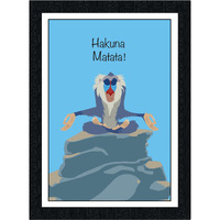 Generic Hakuna Matata Timon And Pumba Rafiki Character Picture Poster From Movie Lion King Framed Artwork