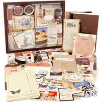 Optifit 346Pcs Vintage Scrapbook Stickers Pack For Art Journaling Bullet Junk Journal Planners Diy Paper Stickers Craft Kits Notebook Collage Album Aesthetic, Beige