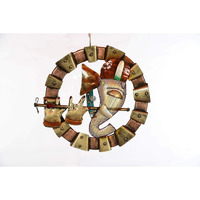 Collectible India Metal Wall Mounted Art Sculpture (20 X 19 Inch, Multicolour)