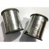 Omx Metallic Strip Mukaish Metal Thread For Embroidery Work, Beading, Jewellery Making And Crafts (2 Rolls - 1Mm, Slver - 2 Rolls) (2000 Mtr In 1 Roll)