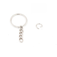 Ivei Diy Keychain Rings With Open Jump Rings For Craft | Metal Split Keyring Of 25Mm | Jewlery, Charms And Purse Making | Craft Essentials For Small Businesses (Keychain Rings) (Set Of 50)