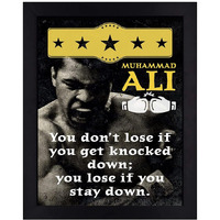 Interio Crafts Muhammad Ali Motivational Quote Framed Poster  Inspirational Wall Art For Home, Office, Gym  Boxing Legend Decor Gift (Frame 13X10 Inches, Black)