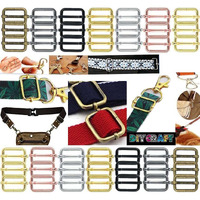 Diy Crafts 5 Pcs Slide Buckles, Antique Bronze, Keyrings & Keychains Round Swivel Snap Hooks Key Rings Metal For Lanyard, Id, Bags, Wall (5 Pcs Slide Buckles, Antique Bronze)