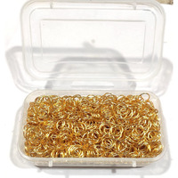 Omx 100 Gm, Approx 400 Pc Jewellery Making Material Fitting Kit Art And Craft Kit (12Mm Gold Jump Ring) Unsoldered Ring