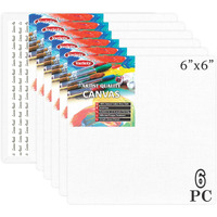 Variety Canvas 6 Piece 6 X 6 Inch, Mini Canvas Boards For Painting, Combo Pack