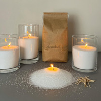 Larynx Soy Wax Powder Candle Making Kit, 1 Kg Wax With 100 Wicks Refillable Beaded Wax Sand Diy Pearled Candle, Self Extinguish Candle For Home Decor (1.0Kg With 100 Wicks)