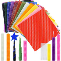 Hasthip 12Pcs Beeswax Candle Making Kit, Beeswax Sheets For Candle Making, Candle Rolling Kit Diy Candle Maker, Christmas Candle Starter Making Kit For Kids Adults