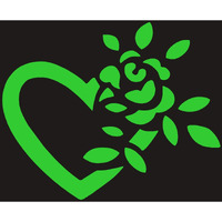 Dreamkraft Love & Heart Glow In The Dark Decorative Radium Sticker For Wall Decor (Green, 31X25Cm)