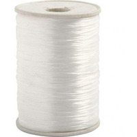 Beadsnfashion Clear Crystal Elastic Cord Thread Beading String Cord For Bracelet And Crafts Work 1000 Mtrs Spool Size 1Mm