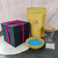 Heriyan Scented, Colored Pearl Candle Round Glass Jar Gift Set | Refillable Candle Color Sand Wax, Pearl Wax With Cotton Wicks For Candle Making (Lemongrass)