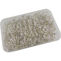 Omx 100 Gm, Approx 600 Pc Silver Color 10 Mm Round Unsolded Unsoldered Open Jump Ring Juprings Jewellery Making Material Fitting Kit Art And Craft Kitearring, Ring