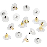 Diy Crafts 700, Silver Gold, Pairs Bullet Clutch Earring Backs With Pad Earring Safety Backs (Silver; Gold; Clear & Flat Clear) Earring Back Fo(700, Silver Gold)