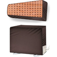 Stylista Ac Cover Set Of Indoor And Outdoor Unit For 2 Ton Capacity Surface Pattern Brown