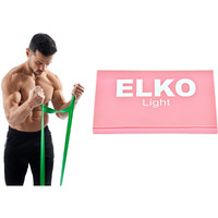 Elko Yoga Band | Resistance Exercise Band For Training Latex-Free Anti-Allergic & Tear-Resistant Band For Exercise, Stretching, Workout & Physiotherapy, Size 5 Ft X 5 Inch (Pink-Light)