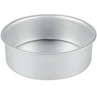 Rinkle Trendz Aluminium Round Cake Mould Cake Pan Cake Tin 7 Inches For Baking 750 Grams For Oven, Silver