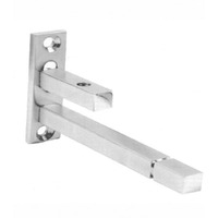 Riseom F Type Steel Shelf Bracket (Adjustable) / Supports 6,8,10,12 Mm Of Glass Thickness (Pack Of 4, 6 Inch)
