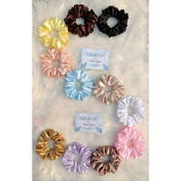 Starvis Luxury Satin Scrunchies Pastel And Dark Shades, Anti-Hair-Breakage, Hair Ties, Scrunchies Set For Girls, Women, Best Gift For Sister, Friend, Mom, Multi-Color (Multi-Color-Exotic) (Pack Of 12)