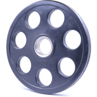 Kobo 7 Holes - Rubber Coated Olympic Cast Iron Weight Plate (51Mm/2") - Commercial Grade 15 Kg X 2 = 30 Kg (Imported)