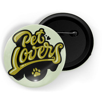 Dhcrafts Green Color Pin Badges Quotes Pet Lovers Glossy Finish Design Pack Of 1