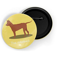 Dhcrafts Pin Badges Yellow Color Thai Ridgeback Pet Dog Glossy Finish Design Pack Of 1