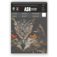 Anupam Ash Black Toned Sketch Book A3 Size Spiral Binding Drawing Notebook 140Gsm For Sketching & Drawing With Pen Pencil Charcoal Pastel & Wax Crayon For Artist's & Amateurs (40 Pages / 20 Sheets)