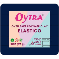 Oytra 57G Polymer Oven Bake Clay For Jewelry Making Elastico Series (Dark Blue)