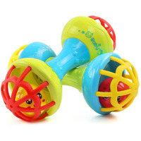 Funblast Plastic Rattles For Kids, (Set Of 1 Pieces) Dumbbell Rattle For Babies, Baby Rattles For 6 To 12 Month, Sound Toys For Babies, Early Development Toys For Infants - Multicolor