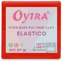 Oytra 57G Polymer Oven Bake Clay For Jewelry Making Elastico Series (Red)