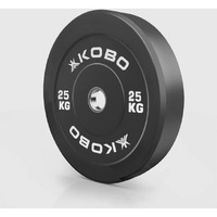 Kobo Bumper Plate/Black Rubber Olympic Weight Plate 25 Kg X 2 = 50 Kg (Imported)