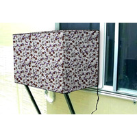 Stylista Pvc Window Ac Cover 1.5 Ton Waterproof And Dustproof, Corals Pattern Beige