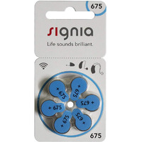 Signia Hearing Aid Battery Size 675 (6 X 6 Pack) 36 Pcs
