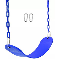 Toy Park Baby Flexible Swing Seat With 60'' Heavy Duty Chain & Snap Hooks (Blue) - Jhula For Adults, Indoor/Outdoor Hanging For Balcony, Kids And Adults