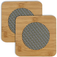 Hokipo Eco-Friendly Bamboo Wooden Coasters For Home Pan Pot Holder For Dining Table Heat Pad For Kitchen - Pack Of 2 (Ar2922)