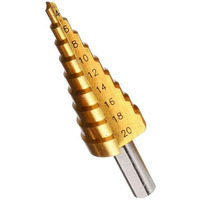 Inditrust New Shape Metal Hss Step Drill 4-20Mm Titanium Coated Triangle Shank Cutter Tool A Single