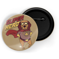 Dhcrafts Blue Color Pin Badges Quotes Super Hero Glossy Finish Design Pack Of 1